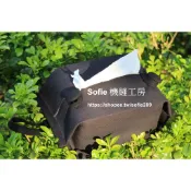 Sofie 機縫工房【完全黑色】可掛式吊繩 輕巧包抽取式衛生紙袋 面紙套 車用面紙盒 衛生紙套 露營 手作 手工台灣製