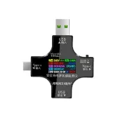 炬為 USB電壓電流檢測器J7-C/UC96 (PD/QC快充測試 TypeC電流表 電壓電流表 手機充電 數位顯示電表)