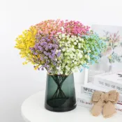 (店+)BEAGLE 1束6枝 仿真滿天星 婚禮裝飾 手捧花束 拍攝道具 擺件 婚慶插花假花