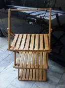 (附高級收納袋+吊掛勾) 新款竹製三層架 露營層架 露營置物架 楠竹 摺疊 折疊 野餐 露營