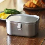 日本相澤工房 AIZAWA 日本製18-8不鏽鋼方形加深便當盒-900ml