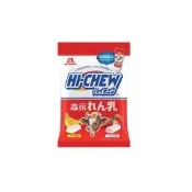 (店+)【森永製】+爆買日本+MORINAGA 嗨啾 煉乳水果風味軟糖 香蕉&草莓 68g 水果軟糖 期間限定 日本原裝進口