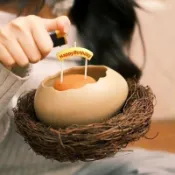 【ins風高級感】網紅同款陶瓷碗壽麪碗創意甜品碗蛋殼碗蒸蛋碗餐廳酒店餐具擺盤甜品容器 甜品杯 補丁杯 玻璃杯