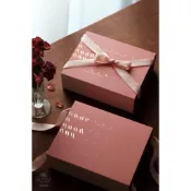 「出清」月餅禮盒【藝部包裝】乾燥玫瑰(粉) &尤佳利綠手提緞帶抽屜盒  蛋黃酥 月餅 濾掛咖啡 鳳梨酥 送禮用 包裝盒