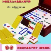 【麻將】筒子牌 麻將 密胺 牌九竹絲骨牌水晶 雀九牌 天九牌 20張副 二八杠 筒子牌 麻將 密胺 牌九竹絲骨牌水晶