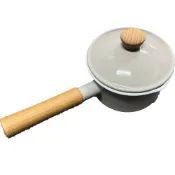 (店+)【野田琺瑯】「工具家達人」野田琺瑯 牛奶鍋 14cm 日本製 木柄琺瑯鍋 琺瑯鍋 鍋子 單手鍋 醬汁鍋 泡麵鍋
