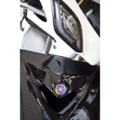 [鍍鈦 音叉貼紙]LOGO 2.5CM 3.5CM 三代勁戰 四代勁戰 BWSR RSZERO 鈦合金色 彩鈦 燒鈦