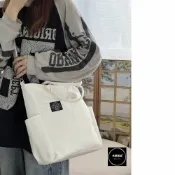 (店+)【米蘭精品】手提包帆布肩背包-拉鍊多口袋休閒百搭女包包4色74jn41
