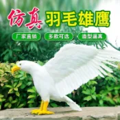 限時特賣🔥羽毛仿真老鷹擺件雄鷹展翅園林佈景道具居辦公室手工藝禮品
