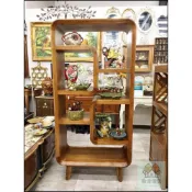 (店+)歐舍傢居 書櫃 展示櫃 實木 三尺 柚木 雙面 開放式 造型 隔間櫃 雙面櫃 酒櫃 書櫥 碗盤 收納櫃