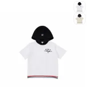 【FILA】KIDS 孩童款 短袖連帽T恤-白色 1TEZ-4434-WT