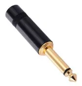 音響世界二館:Neutrik副廠REAN NYS224BG TS黑色鍍金6.3mm Plug接頭2顆一組