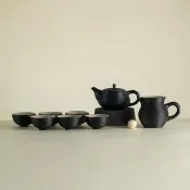 【LohasPottery 陸寶】旋轉壺功夫茶組九件式(一壺一海六杯+活水球)