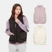 【Hang Ten】女裝-恆溫多功能-無縫石墨烯保暖羽絨TEFLON防污防潑水立領背心(多色選)