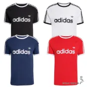 Adidas 短袖上衣 男裝 三條線 純棉 黑/白/藍/紅 KF0417/KF0418/KF0419/KF0416
