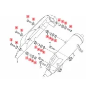 『油工廠』YAMAHA 山葉 原廠 排氣管 防燙蓋 保護罩 螺絲 拆賣 單一個售價 四代 五代 BWS R 通用款