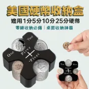 【美國硬幣收納盒】美金整理器 美元零錢盒 適用1分5分10分25分硬幣 零錢收納必備 桌面收納神器