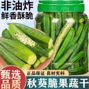 新貨 秋葵乾 秋葵脆乾500g 即食蔬菜乾非油炸果蔬脆片水果乾解饞零食小吃休閒食品