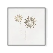 【菠蘿選畫所】初冬獻禮－煙火花-60x60cm(佈置/聖誕節掛畫/交換禮物/空間佈置/北歐/臥房/方形/掛畫)
