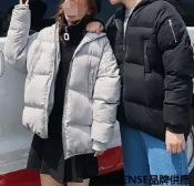 FINDSENSE服飾 FINDSENSE品牌 秋冬季 新款 日本 男女 純色 高品質 加厚 麵包服 情侶 連帽羽絨服 保暖外套 潮流上衣外套