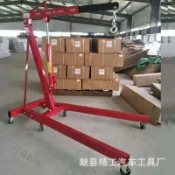 J*2T引擎吊機可移動摺疊吊機1T汽車發動機吊架手動液壓起重小型吊機8.14