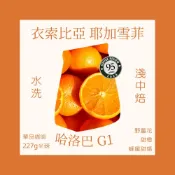 New 衣索比亞 耶加雪菲 哈洛巴 G1 水洗處理法 咖啡豆 (半磅)｜淺中焙｜野薑花與甜橙蜂蜜風味