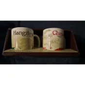 STARBUCKS COFFEE 星巴克城市杯 China + Hangzhou  3oz 兩入組馬克杯