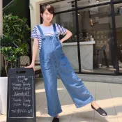 Mamamia孕婦裝 俏皮牛仔吊帶孕婦褲 M~XL 吊帶褲 牛仔褲 孕婦牛仔褲 孕婦裝 加大尺碼 [B6312]
