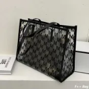 免運實拍⭐托特包女 單肩包 肩背包 腋下包 包包女 大容量大容量透明包包女2023夏季新款潮百搭洋氣時尚單肩包托特包果凍
