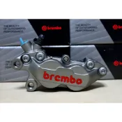 【ST】Brembo 基本對四 (左卡) 灰底紅字 卡鉗 對四/單插銷/鈦底紅字/黑底紅字 孔距40mm 活塞30/34