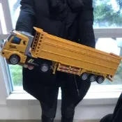 半掛式重型大卡車工程自卸車運輸貨櫃車油罐車男孩模型車