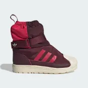 (店+)【adidas 愛迪達】預購 adidas Superstar 360 Boots 童鞋 大童17-21 防潑水魔鬼氈雪靴 酒紅 JR5804