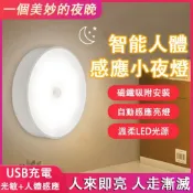 LED智能人體感應小夜燈 1入 現貨 感應燈 小夜燈 8顆燈泡 LED燈 床頭燈 節能燈 人體感應 智能 角落照明