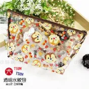 ☆小時候創意屋☆ 迪士尼 正版授權 奇奇 蒂蒂 TSUM TSUM 大號 透明 水餃包 海灘包 化妝包 比基尼 收納包