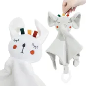 (店+)【雪倫小舖】嬰兒安撫娃娃 安撫巾 安撫玩偶 嬰兒玩具 動物安撫巾 可啃咬 鈴鐺安撫玩具
