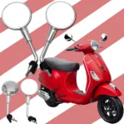 適用於 偉士牌 LX150 LXV125 LT Vespa 改裝 後照鏡 後視鏡 鋁合金 高端倒車鏡#RIDE