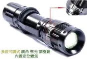 新款玩家級CREE Q5專賣店內置定位變焦.魚眼手電筒免延伸環18650鋰電.4號電池通用