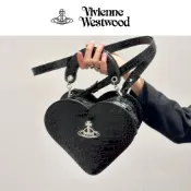 日本連線 Vivienne Westwood 薇薇安西太后 愛心鱷魚紋 土星銀標可拆卸肩帶 愛心包 手提包 單肩包 禮物
