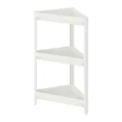 【IKEA 宜家家居】VESKEN 轉角層架組，白色，33x33x71 公分