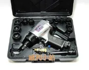 【威利小站】台灣製 JSAP 4分雙鎚式氣動板手 氣動扳手,最大扭力1070N.M+10顆 ( 鉻鉬套筒 )~