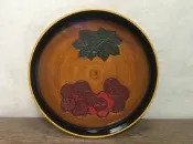 WH17121【四十八號老倉庫】全新 早期 台灣 三葉漆器 紅花綠葉 茶盤 32.7cm 1盤價【懷舊收藏拍片道具】