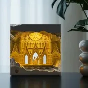 【超微米】教堂立體造型燈 居家帶燈裝飾品 香薰燈 立體教堂情侶擺件 裝飾燈 交換禮物 療癒小夜燈(無火香薰)