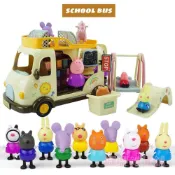 【新品特價🧸】佩佩豬🐷沙灘車套裝 豪華校園巴士 野外露營玩具 溜滑梯 蹺蹺板 足球場 盪鞦韆 小豬wj3