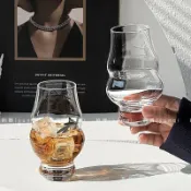 【聞香品酒一體兩用】韻器ins高級感威士忌洋酒烈酒杯創意葫蘆聞香杯透明玻璃杯酒吧威士忌聞香杯 品香杯 品酒杯