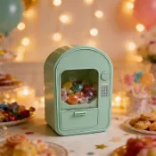 Exhila Fun Candy Dispenser Toy 巧克力豆緊湊型零食架糖果自動售貨機分配器適用於各種年齡段