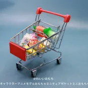 協貿國際日用品生活館 可愛迷你玩具購物車模型桌面擺件超市食玩娃娃屋配件過家家小推車