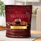 ☆美國代購♡⃛特價出清現貨•Utah Truffles猶他州☆松露 巧克力 海鹽黑巧克力松露 16盎