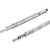 【特力屋】德國海福樂 Hafele 內三節鋼珠緩衝滑軌40cm 附螺絲及Qrcode安裝影片