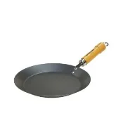 【PREMIUM 極】不易生鏽窒化鐵法式薄餅煎鍋/露營鍋23cm(日本製極鐵鍋無塗層)