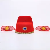 兒童財神帽（紅）｜小孩狀元帽／新郎帽｜六分埔禮品